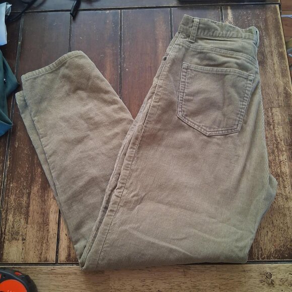 eddie bauer womens Green corduroy pants size 10 30" 100% cotton - Picture 1 of 7